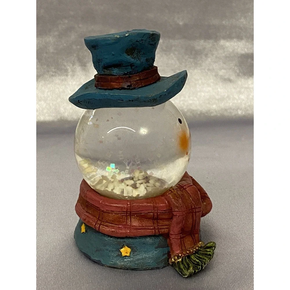Christmas Snow Man With Blue Hat Water Snow -ball Globe- 3